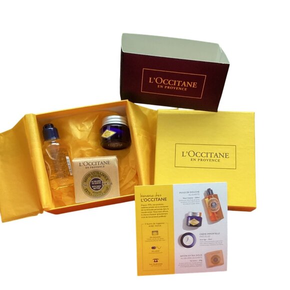 LOccitane En Provence Skincare Gift Set - Shea Butter Body Oil Immortelle Cream - Picture 9 of 10